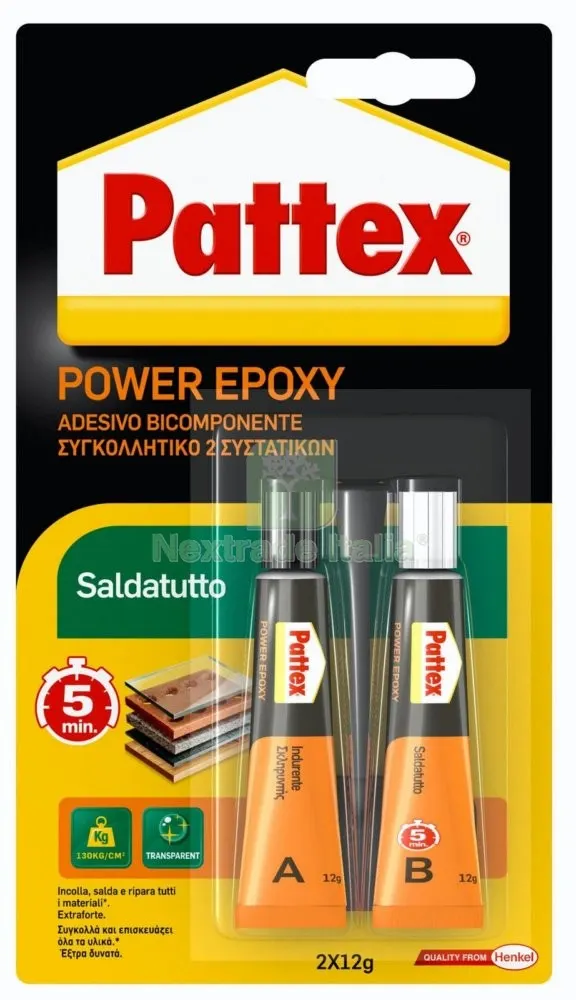6PZ PATTEX SALDATUTTO POWER EPOXY BICOMPONENTE 24 G — Adesivi e sigillanti — rif. FERX.86346 6PZ PATTEX SALDATUTTO POWER EPOXY BICOMPONENTE 24 G — Adesivi e sigillanti — rif. FERX.86346