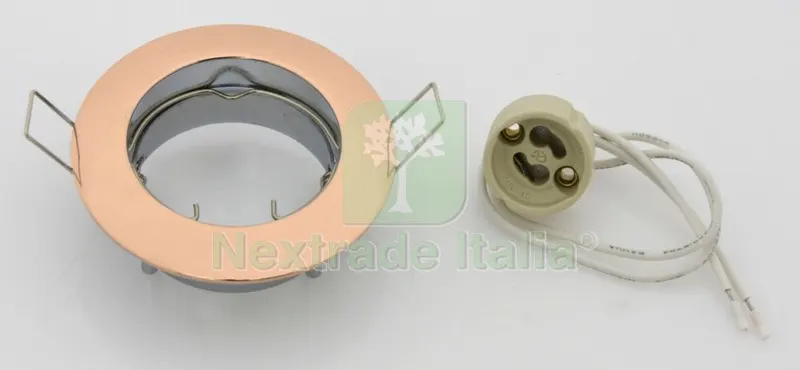 10PZ Faretti da Incasso Fisso x LED GU10 Oro — Illuminazione — rif. FERX.86618 10PZ Faretti da Incasso Fisso x LED GU10 Oro — Illuminazione — rif. FERX.86618