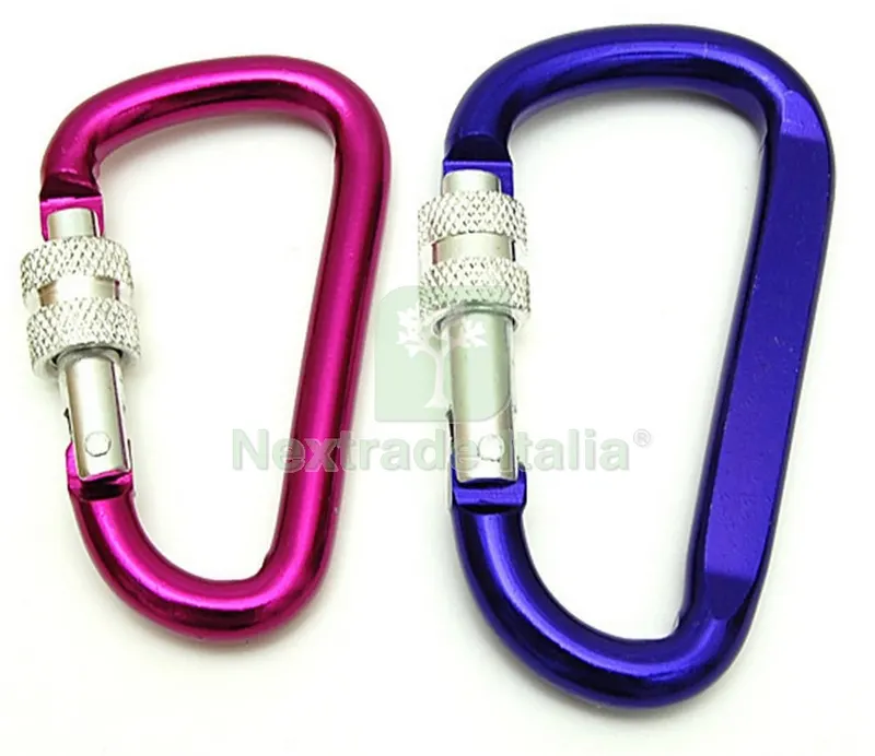 5BLISTER BLISTER MOSCHETTONI PORTACHIAVI A VITE MM.80(PZ.2) — Ganci, moschettoni e anelli — rif. FERX.86663