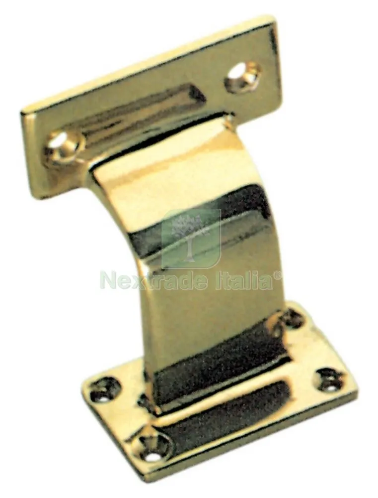 5BLISTER SUPPORTO OTTONE LUCIDO X CORRIMANO LEGNO DA AVVITARE — Tubi e raccordi — rif. FERX.87045