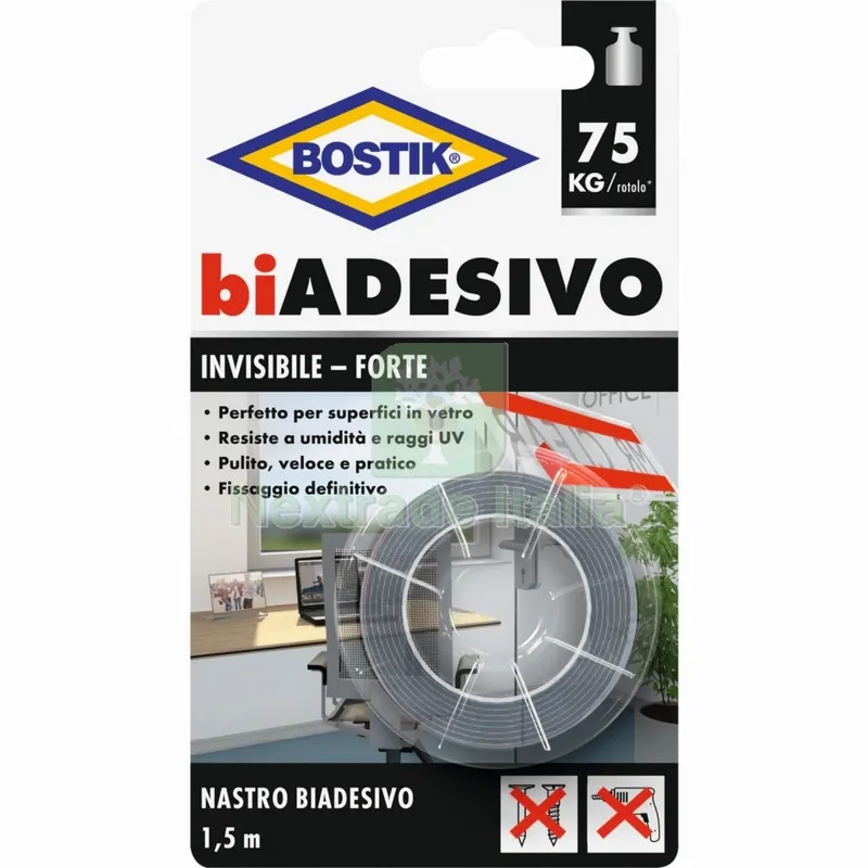 6PZ BOSTIK NASTRO BIADESIVO INVISIBILE M.1,5X19MM — Adesivi e sigillanti — rif. FERX.8708