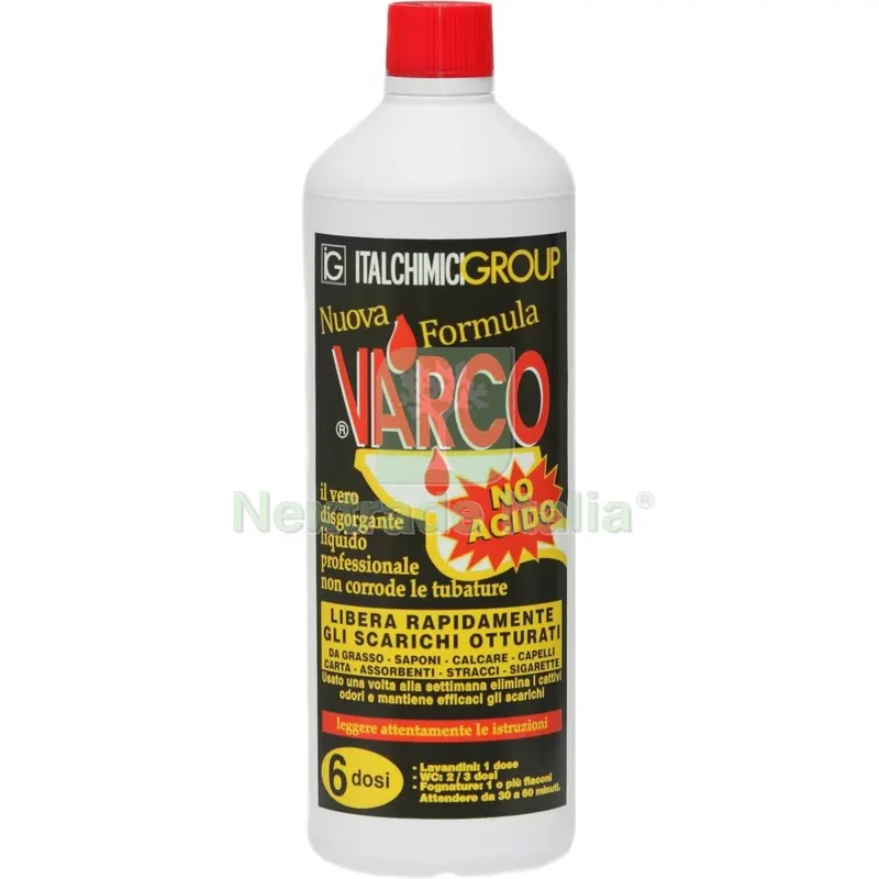 6PZ DISGORGANTE LIQUIDO VARCO NO ACIDO ML.750 — Scarichi e sifoni — rif. FERX.8709
