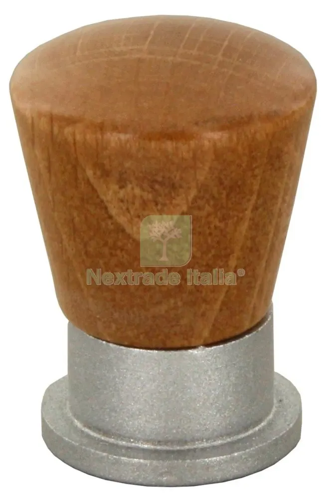 25PZ Pomolo Conico Legno/Ottone 745A MM.19 Noce Chiaro — Maniglie e pomelli — rif. FERX.8745
