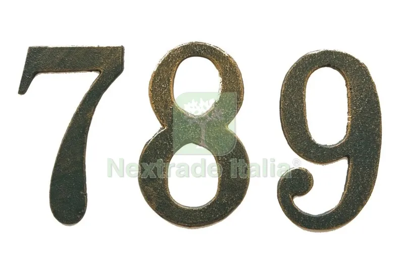6BLISTER Blister Numero Civico Ghisa Verde Antichizzata N.7 CM.13 — Ferramenta porte e finestre — rif. FERX.87519