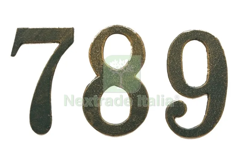6BLISTER Blister Numero Civico Ghisa Verde Antichizzata N.9 CM.13 — Ferramenta porte e finestre — rif. FERX.87522