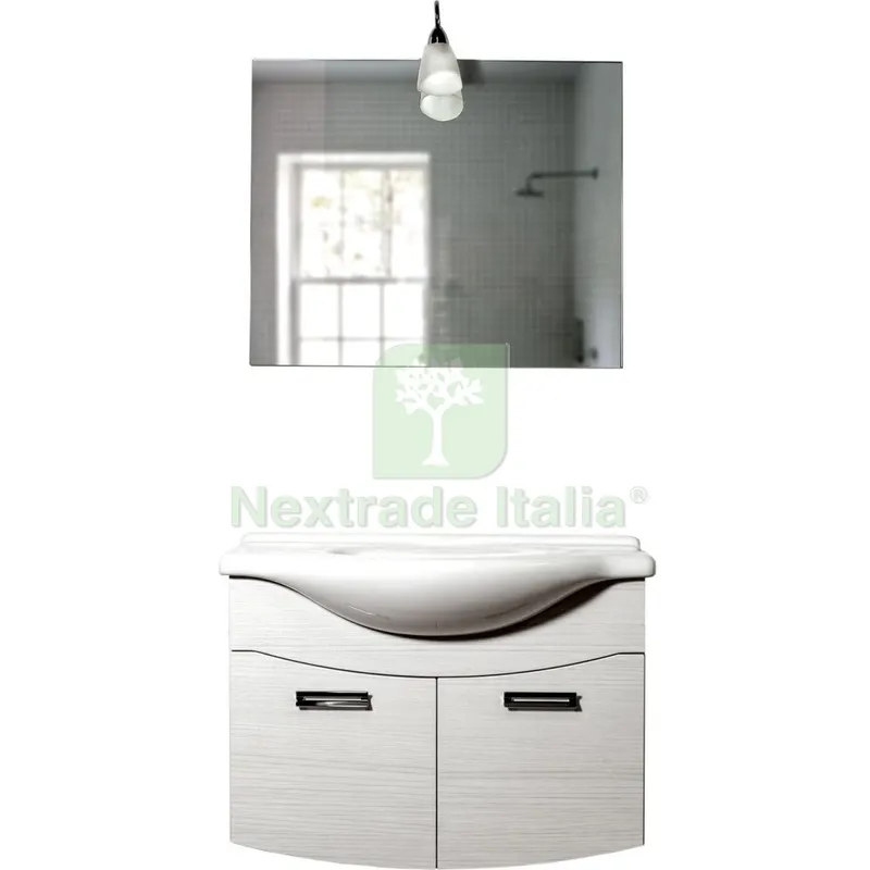 Mobile Bagno Iris 2 Ante 85 Sospese Bianco Portuna — Accessori bagno — rif. FERX.881 Mobile Bagno Iris 2 Ante 85 Sospese Bianco Portuna — Accessori bagno — rif. FERX.881