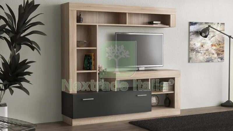 KIT PARETE LIVING LEA 170X170X42 NATURALE WOOD/ANTRACITE — Serrature e cilindri — rif. FERX.889 KIT PARETE LIVING LEA 170X170X42 NATURALE WOOD/ANTRACITE — Serrature e cilindri — rif. FERX.889