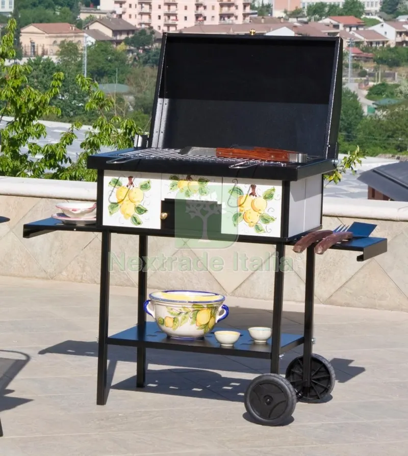 Barbecue Decorato MOD.AMALFI(SICILIA) — Tempo libero outdoor — rif. FERX.8892