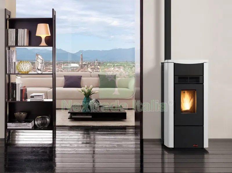 Stufa Pellet 9,2 KW Giusy Plus EVO2.0 Canaliz. Bianco — Stufe e camini — rif. FERX.88952