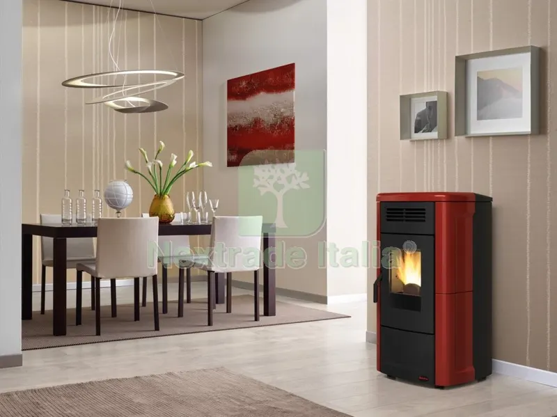 Stufa Pellet KW 11,4 Novella Ceram. Bordeaux — Stufe e camini — rif. FERX.88953 Stufa Pellet KW 11,4 Novella Ceram. Bordeaux — Stufe e camini — rif. FERX.88953