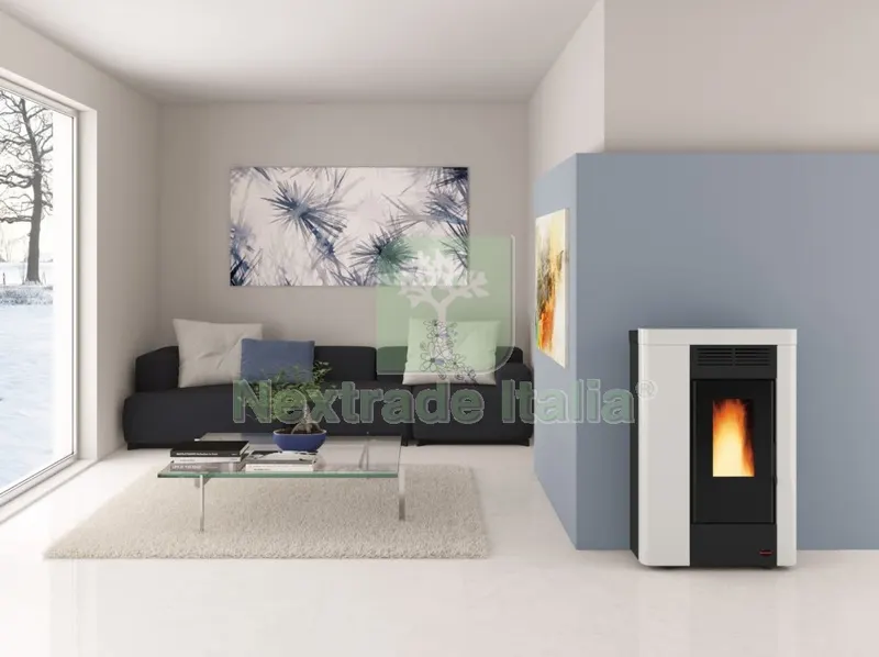 Stufa Pellet 9 KW Annabella AD EVO Canalizzata Bianco — Stufe e camini — rif. FERX.88954 Stufa Pellet 9 KW Annabella AD EVO Canalizzata Bianco — Stufe e camini — rif. FERX.88954