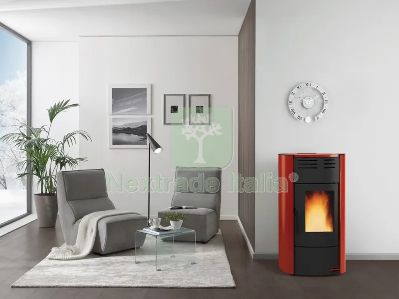 Stufa Pellet 20,3 KW Raffaella Idro H15-BORDEAUX — Stufe e camini — rif. FERX.88971