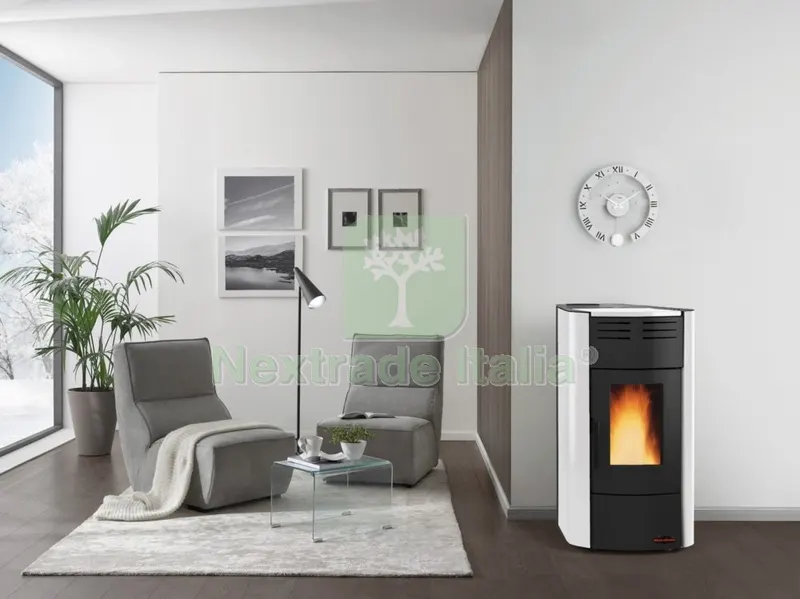 Stufa Pellet 20,3 KW Raffaella Idro H15 Bianco — Stufe e camini — rif. FERX.88974 Stufa Pellet 20,3 KW Raffaella Idro H15 Bianco — Stufe e camini — rif. FERX.88974