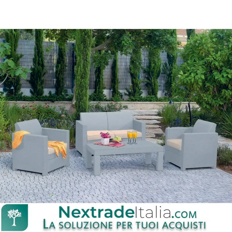 Keter Salotto "limousine" Grey con Cuscini — Tempo libero outdoor — rif. FERX.88995