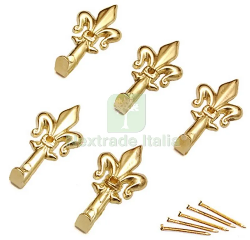 5BLISTER Blister Appendiquadro Giglio Oro Lucido N.2MM47(PZ5) — Ferramenta per legno e mobili — rif. FERX.89001