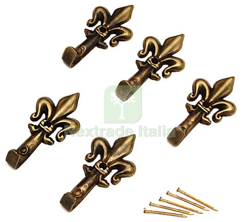 5BLISTER BLISTER APPENDIQUADRO GIGLIO BRONZO N.1MM.36(PZ5) — Ferramenta per legno e mobili — rif. FERX.89002