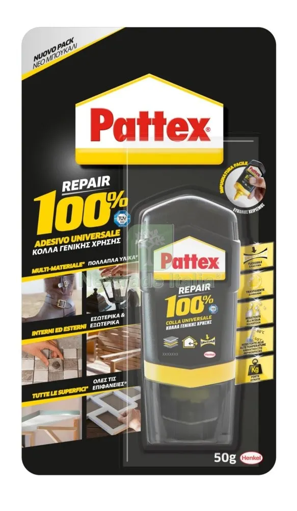 12PZ PATTEX REPAIR 100 BLISTER 50 G — Adesivi e sigillanti — rif. FERX.8916 12PZ PATTEX REPAIR 100 BLISTER 50 G — Adesivi e sigillanti — rif. FERX.8916