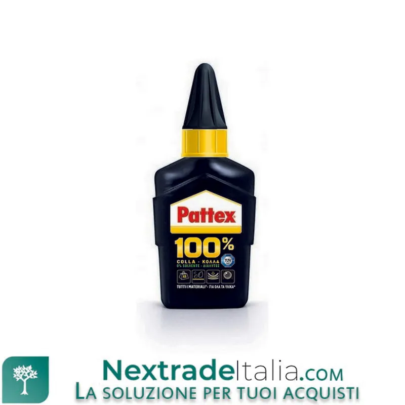 12PZ Pattex "100% Colla" Flacone GR.100 — Adesivi e sigillanti — rif. FERX.8920 12PZ Pattex "100% Colla" Flacone GR.100 — Adesivi e sigillanti — rif. FERX.8920
