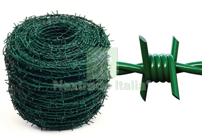 19KG Filo Spinato Plastificato Per rete per recinzione Filo N° 14 Rotolo 200 M Verde — Reti e recinzioni — rif. FERX.8936