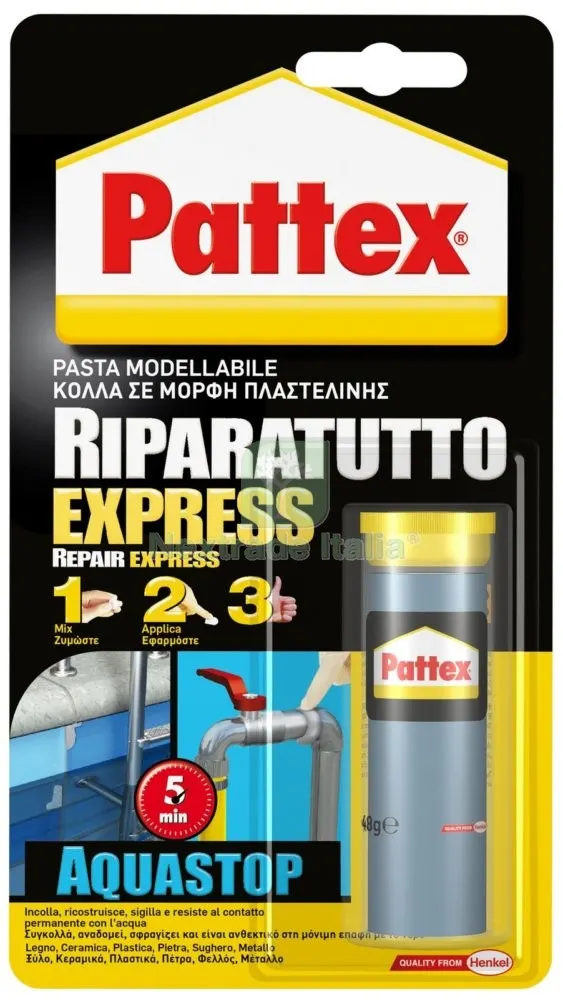 12PZ PATTEX RIPARATUTTO EXPRESS AQUASTOP — Adesivi e sigillanti — rif. FERX.8937 12PZ PATTEX RIPARATUTTO EXPRESS AQUASTOP — Adesivi e sigillanti — rif. FERX.8937