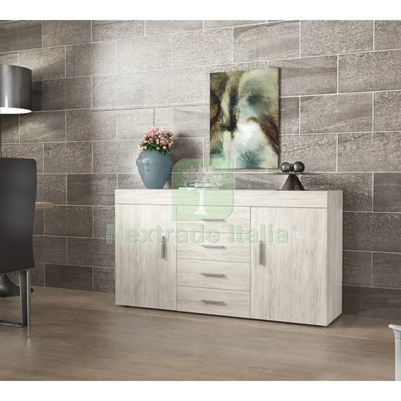 KIT MADIA 2 ANTE +4 CASSETTI 153X85X40 CM BIANCO VEN. K083 — Serrature e cilindri — rif. FERX.896