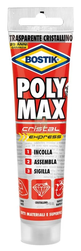12PZ BOSTIK POLYMAX "CRISTAL" TUBETTO GR 115 — Adesivi e sigillanti — rif. FERX.89815