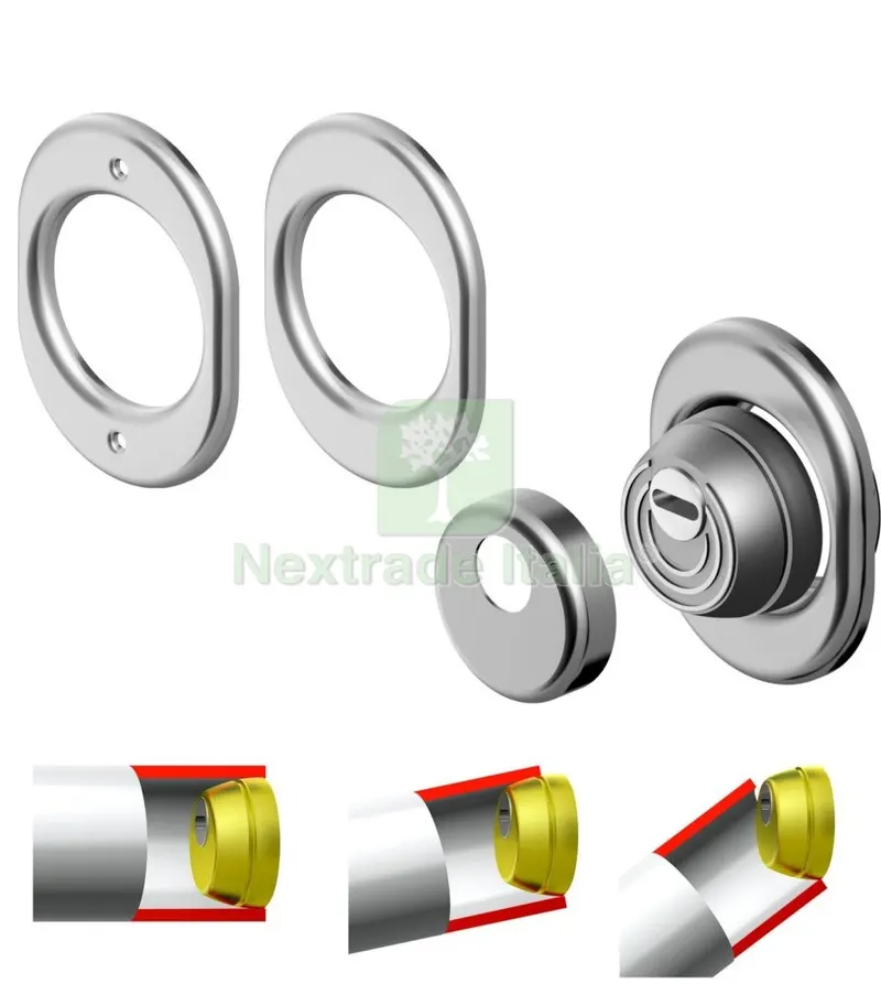 PROTECTOR SFERIK BDS68 CROMO SATINATO PER SERRATURA ATRA — Serrature e cilindri — rif. FERX.89840