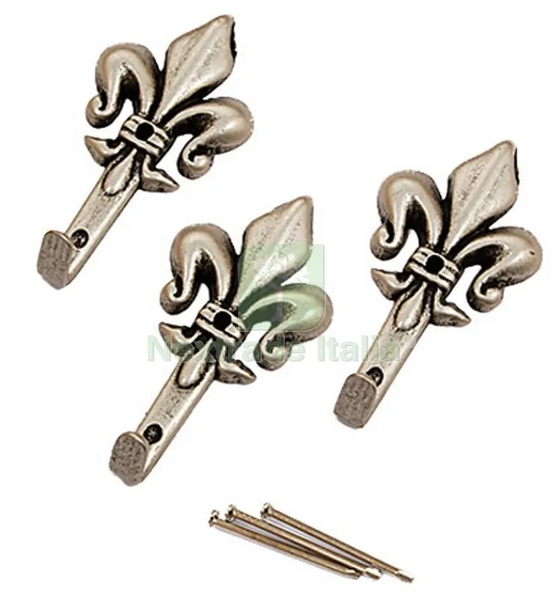 5BLISTER Blister Appendiquadro Giglio Nichel Satinato MM.47(PZ5) — Ferramenta per legno e mobili — rif. FERX.90410