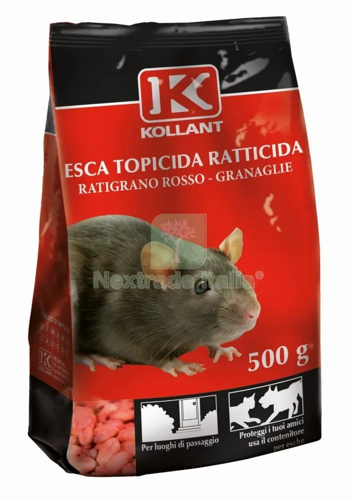 24PZ Esca Topicida Grano Rosso "ratticida" GR.500 — Disinfestazione e controllo nocivi — rif. FERX.90639