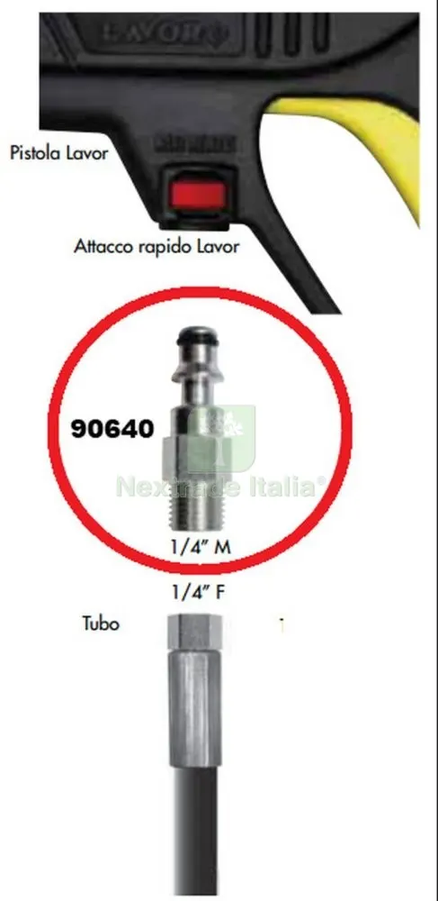 INNESTO RAPIDO PER IDROPULITRICE 1/4 M — Smerigliatrici e seghe — rif. FERX.90640