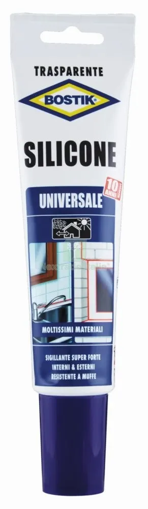 6PZ Bostik Silicone Universale Trasparente Tubo 150 ML — Adesivi e sigillanti — rif. FERX.90824