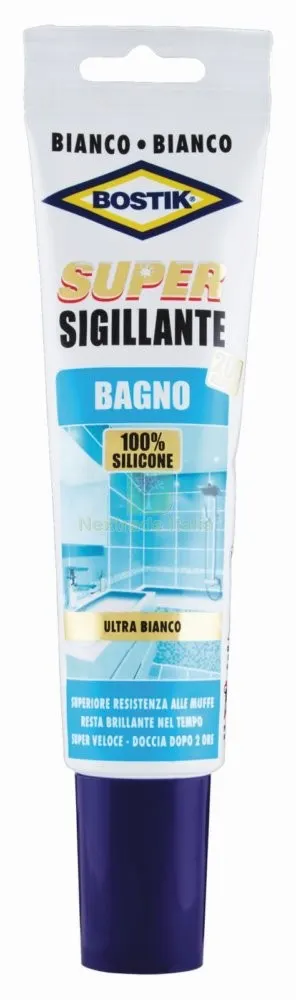 6PZ Bostik Super Sigillante Bagno Bianco Tubo 150ML — Adesivi e sigillanti — rif. FERX.90825 6PZ Bostik Super Sigillante Bagno Bianco Tubo 150ML — Adesivi e sigillanti — rif. FERX.90825