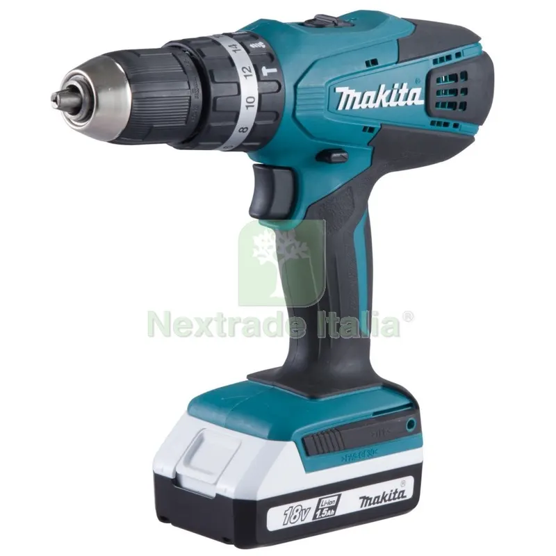 MAKITA TRAPARENTE CON 2 BATTERIE 18VP-LI HP457DWE — Marchi utensili elettrici — rif. FERX.91070