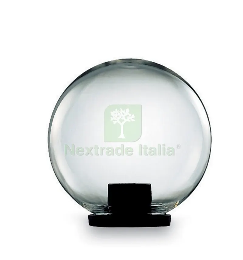 2PZ Sfera per Lampione 60W in Resina Antiurto CM.25 Trasparente/Nero — Illuminazione — rif. FERX.9125