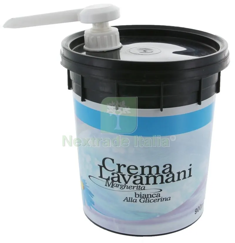 20PZ Crema Fluida Lavamani Bianca LT.0,9 con Pompetta — Sgrassanti e detergenti pittura — rif. FERX.9131