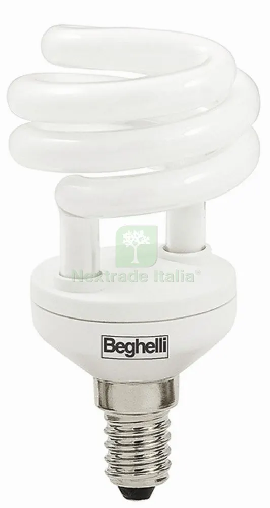 10PZ Beghelli Lampadina a Risparmio Energetico 50826 T2 Spiral E14W11FRED — Illuminazione — rif. FERX.91436