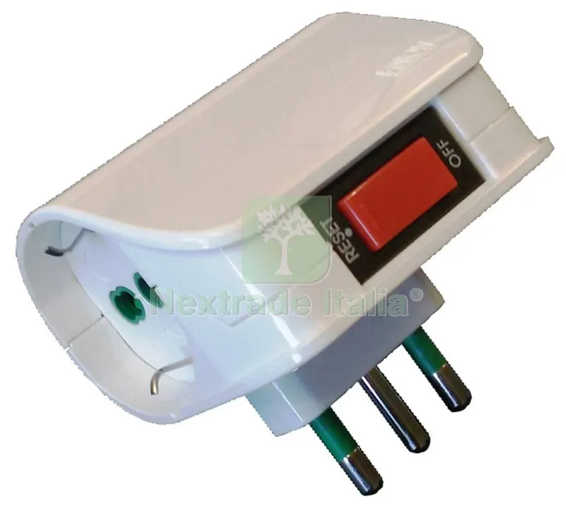 FME ART. 87300 ADATTATORE A 2 PRESE BIPASSO SCHUKO CON INTERRUTTORE DI SICUREZZA — Interruttori e prese — rif. FERX.91475 FME ART. 87300 ADATTATORE A 2 PRESE BIPASSO SCHUKO CON INTERRUTTORE DI SICUREZZA — Interruttori e prese — rif. FERX.91475