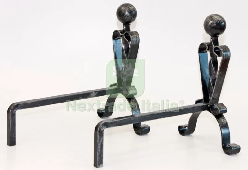 2COPPIE Coppia Alari Ferro Battuto "berlino" — Tempo libero outdoor — rif. FERX.91476