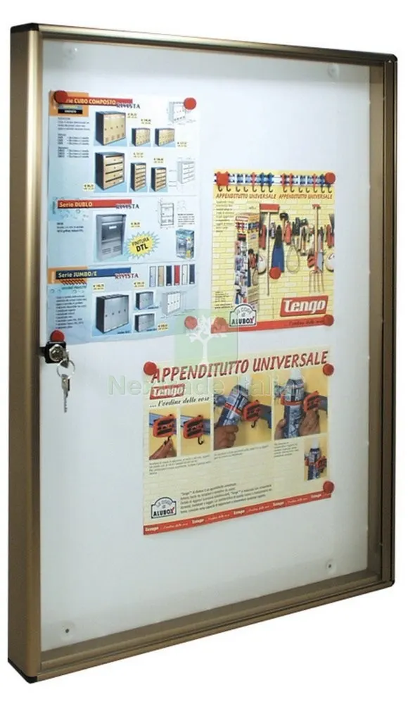 Alubox Bacheca Fondo Magnetico Finitura Bronzo CM 55X73X5H — Casalinghi e organizzazione — rif. FERX.9156 Alubox Bacheca Fondo Magnetico Finitura Bronzo CM 55X73X5H — Casalinghi e organizzazione — rif. FERX.9156