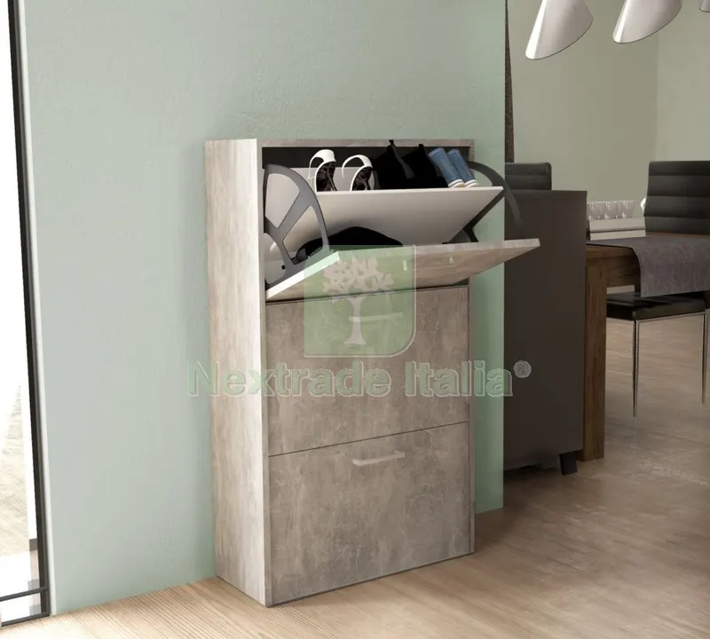 Kit Scarpiera 3ANTE da Profilo 59X125X25 Cemento Chiaro K4298 — Arredo — rif. FERX.917 Kit Scarpiera 3ANTE da Profilo 59X125X25 Cemento Chiaro K4298 — Arredo — rif. FERX.917