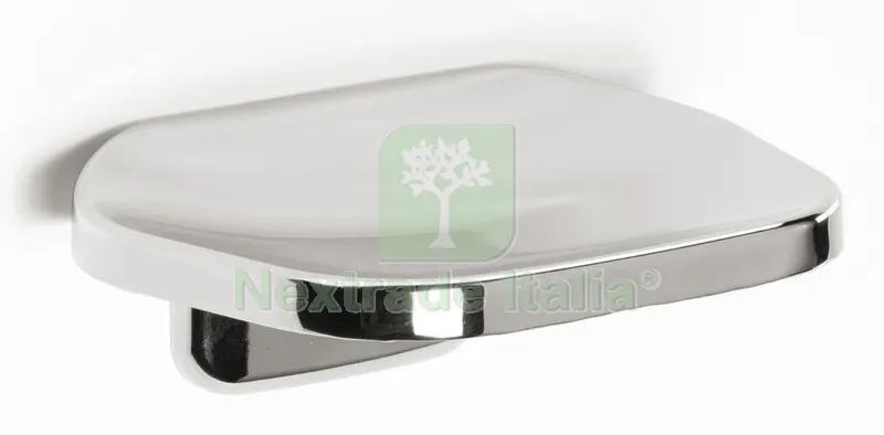 Gedy 'etna' Portasapone Cromo in Vetro Satinato — Accessori bagno — rif. FERX.92035