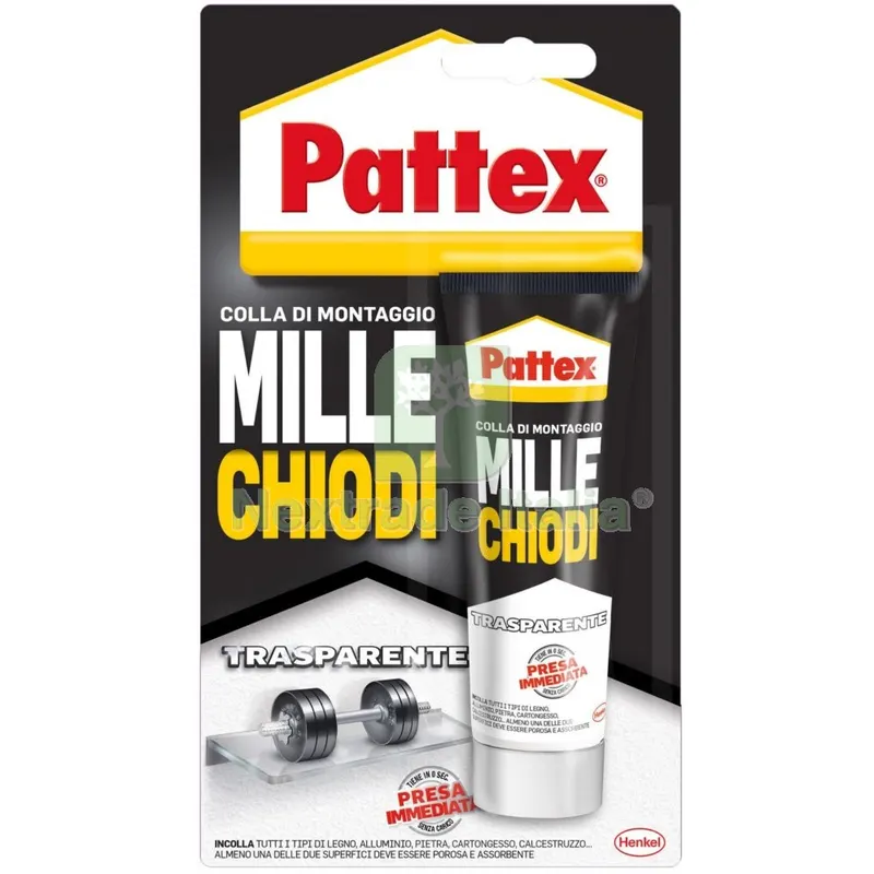 12PZ Pattex Millechiodi Trasparente Blister GR 40 — Chiodi e graffe — rif. FERX.92060