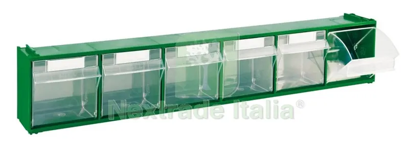 4PZ Madia 6 Cassetti Basculanti CM 60X9,6X11,2H MM 600X96X112H — Scarichi e sifoni — rif. FERX.92097