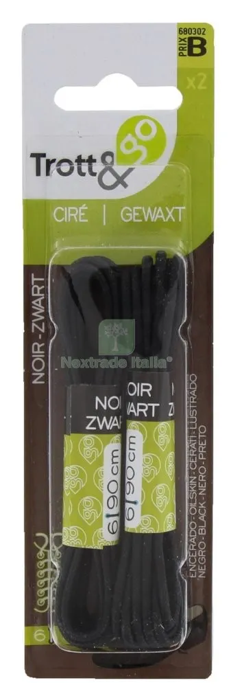 3PZ Lacci Cerati Neri CM 90 2 Paia — Sanitari e ceramiche — rif. FERX.92148
