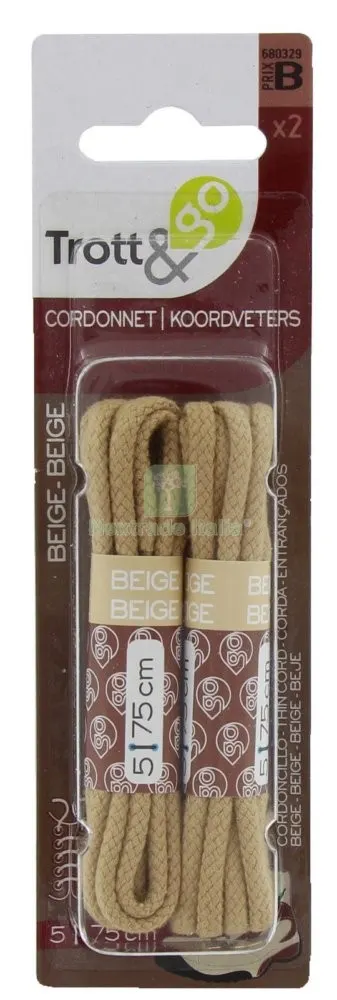 3PZ Lacci Corda Beige CM 75 2 Paia — Sanitari e ceramiche — rif. FERX.92170