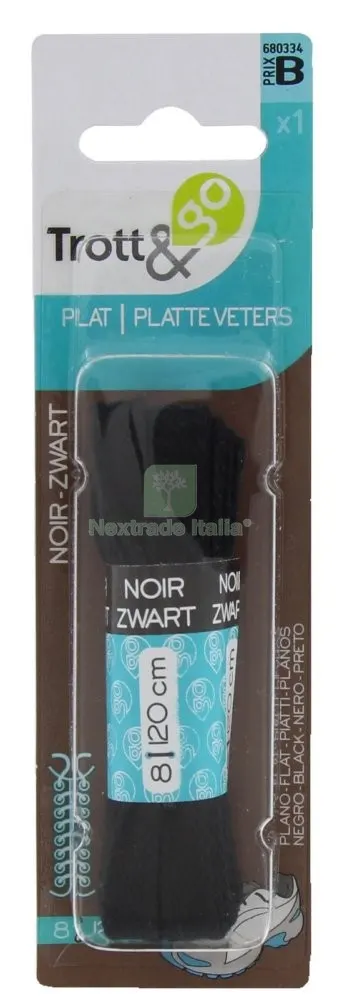 3PZ Lacci Piatti Neri CM 120 1 Paio — Sanitari e ceramiche — rif. FERX.92171
