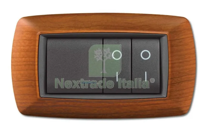 PLACCA LIFE MOD. LIVING PLASTICA LEGNO CHIARO 4 POSTI — Interruttori e prese — rif. FERX.92193 PLACCA LIFE MOD. LIVING PLASTICA LEGNO CHIARO 4 POSTI — Interruttori e prese — rif. FERX.92193