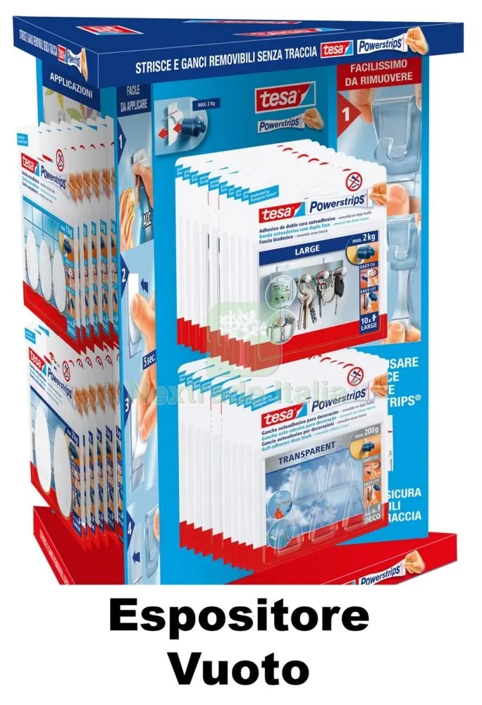Tesa Powerstrips Espositore Vuoto — Materiale promozionale e POP — rif. FERX.92207