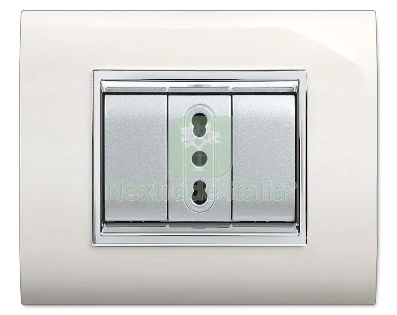 Placca Prestige Plastica Bianca 7P — Interruttori e prese — rif. FERX.92229 Placca Prestige Plastica Bianca 7P — Interruttori e prese — rif. FERX.92229