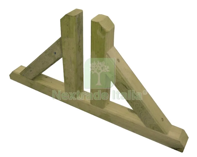 PIEDE PINO IMPREGNATO X GRIGLIATI SEZIONE 44X44 — Recinzioni in legno — rif. FERX.92301